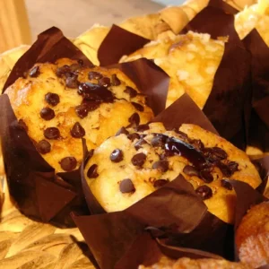Muffin Chips de chocolate y crema de avellanas
